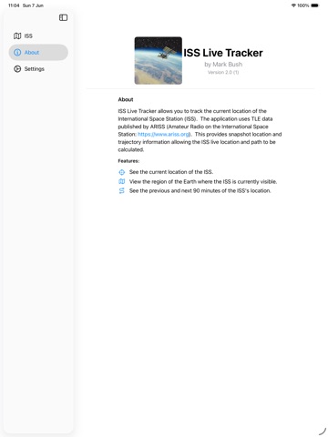 ISS Live Tracker iPad screenshot