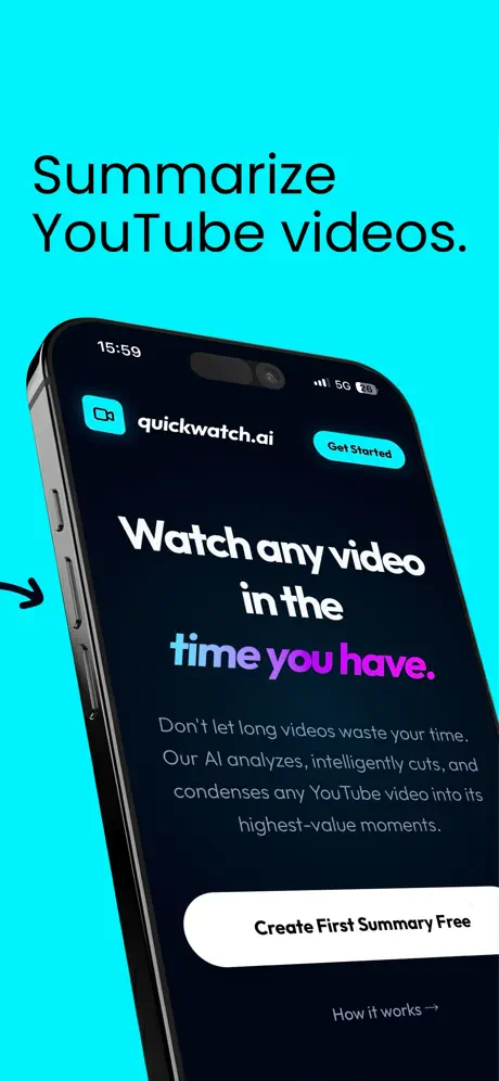 QuickWatch AI Video Summarizer — Képernyőképek 2
