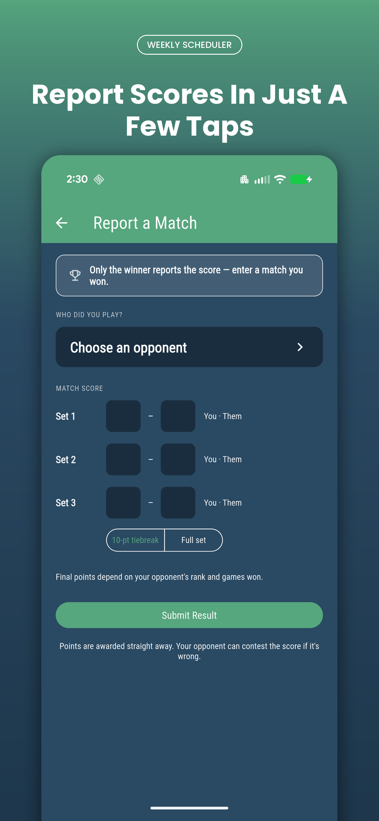 Weekly Tennis Scheduler screenshot 5