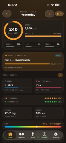 ForgeLift: Gym & Macro Log Screenshot 3 of 9