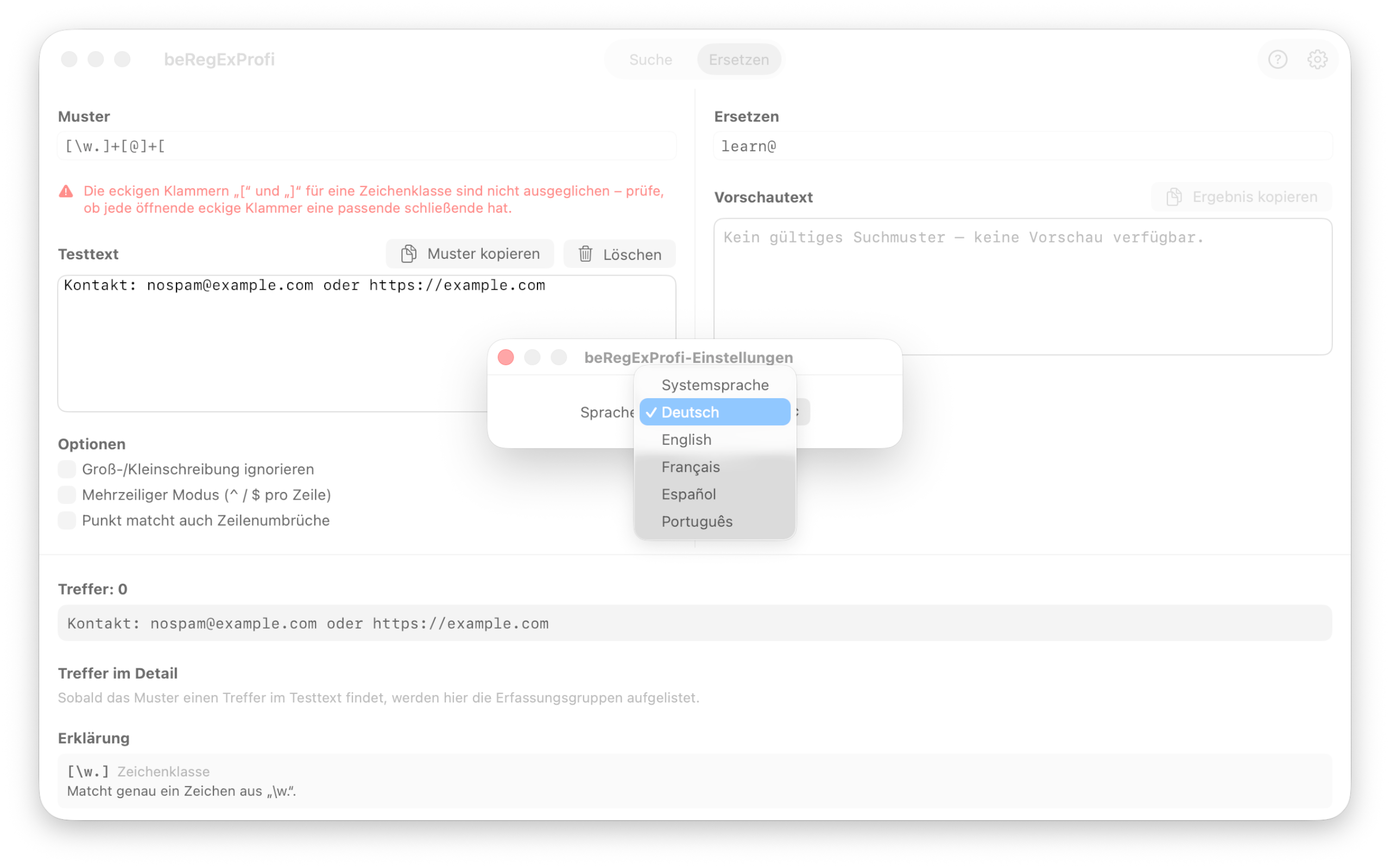 beRegExProfi screenshot 5