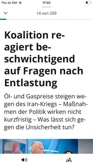 Screenshot von Mittelbayerische EPaper auf dem iPhone 4