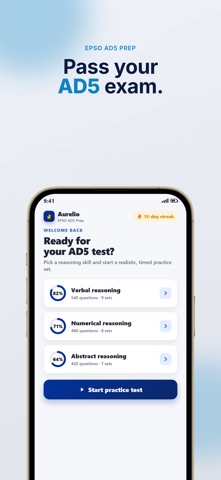 EPSO AD5 Prep: SHL & Verify iPhone screenshot