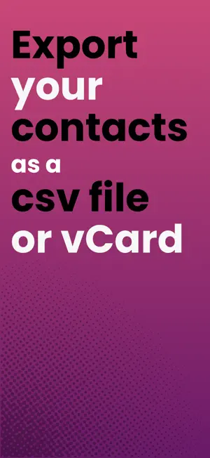 Export Contacts : CSV, Vcard screenshot 1