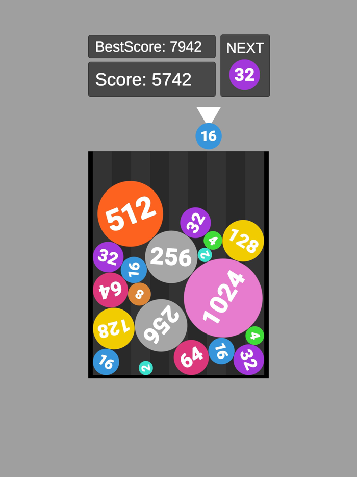 Drop and Merge Ball 2048