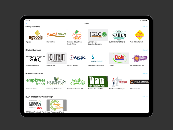The Produce Industry iPad screenshot 2 - Business app