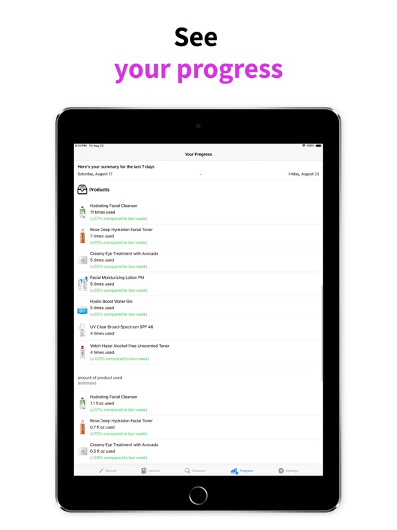 Skincare Routine Planner iPad screenshot 2 - Health & Fitness app