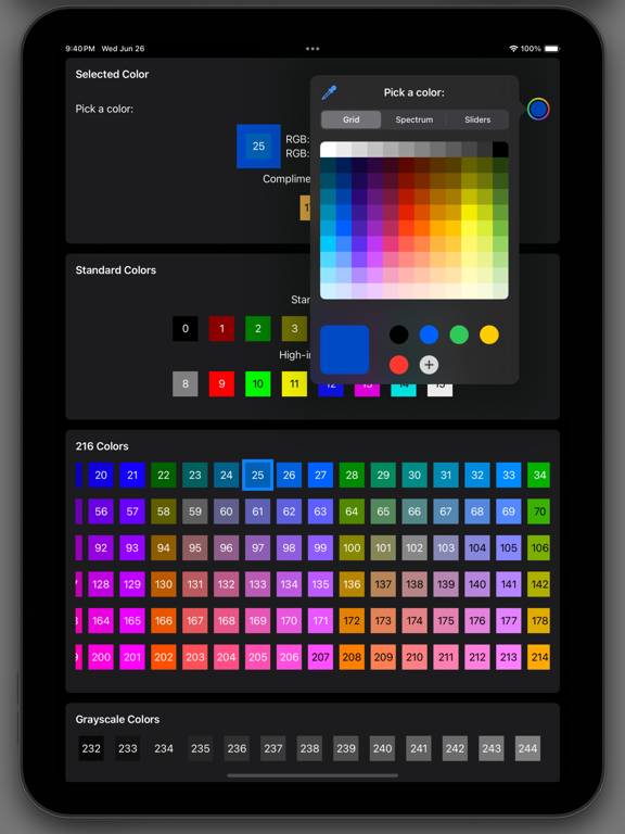 ansiRGB iPad screenshot 2 - Developer Tools app