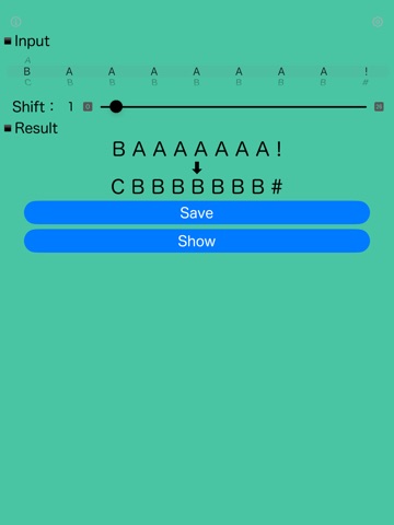 Caesar-Cipher iPad screenshot