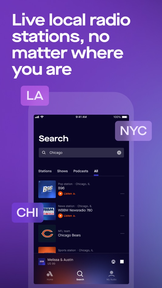 #4. Audacy: Radio & Sports Talk (iOS) By: Audacy, Inc.