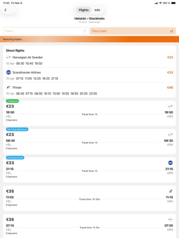Cheap flights — Hot Deals iPad screenshot