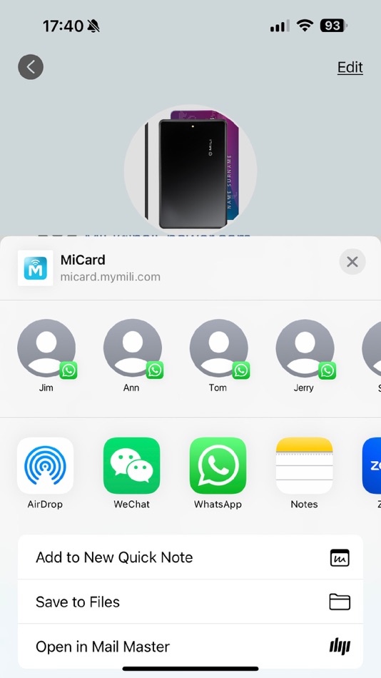 #6. MiCard (iOS) 由: Shenzhen Hali-power Industrial CO., LTD
