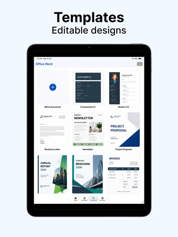 Office Word : Document Editor iPad screenshot