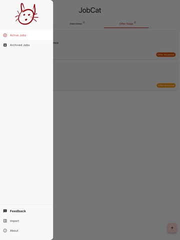 JobCat iPad screenshot