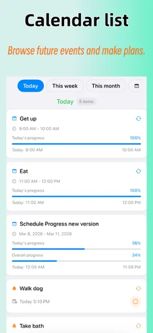 Schedule Progress screenshot 2
