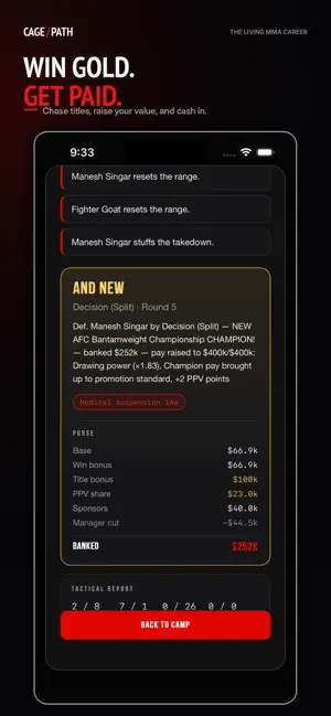 Cage Path: MMA Career screenshot 4
