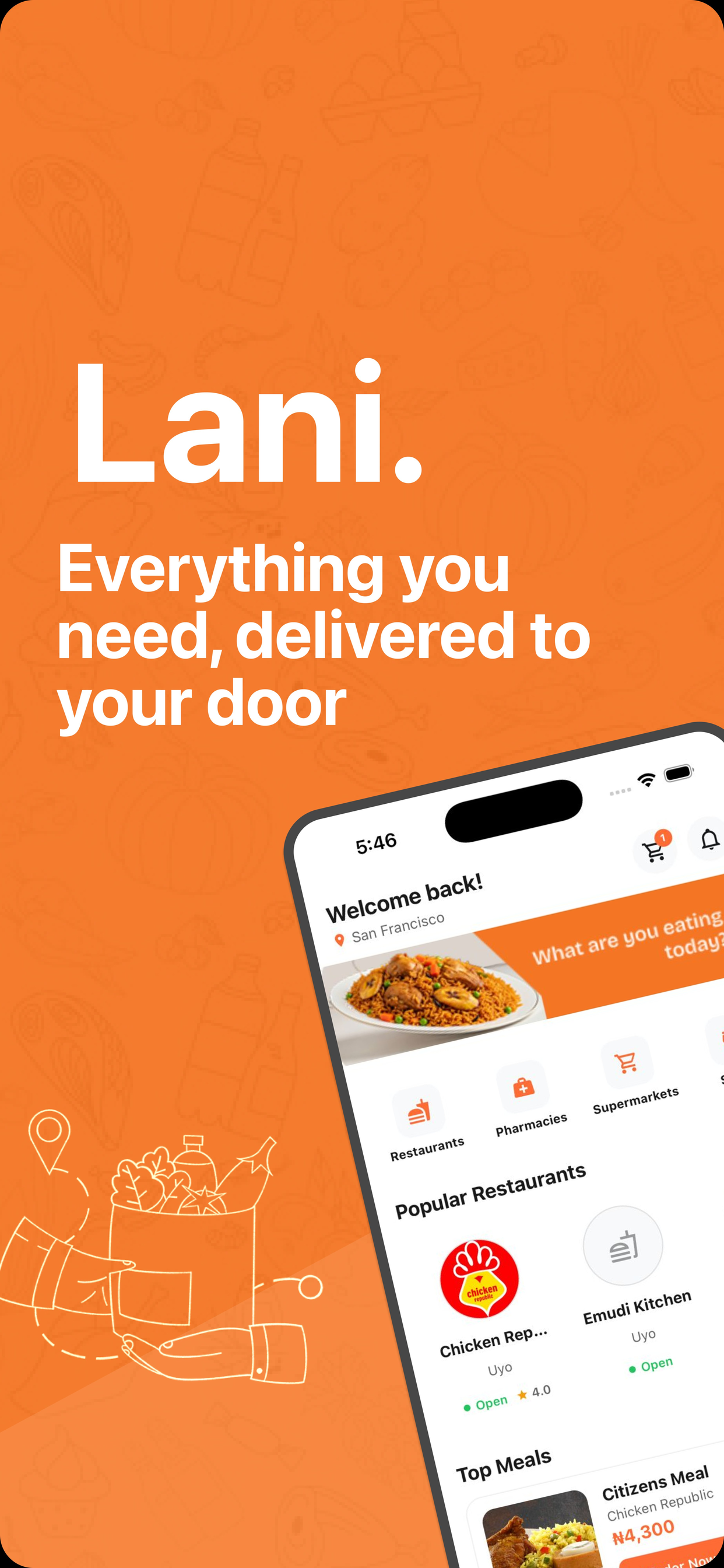Lani: Food & Grocery Delivery