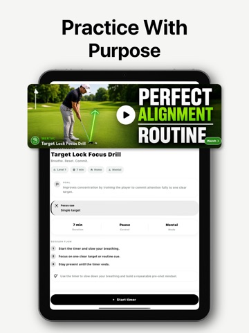 AI Golf Training & Plan: Golfy iPad screenshot