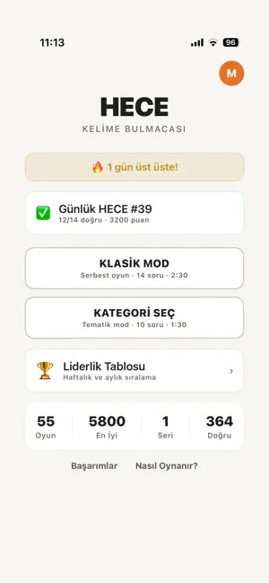 HECE: Türkçe Kelime Oyunu screenshot 1