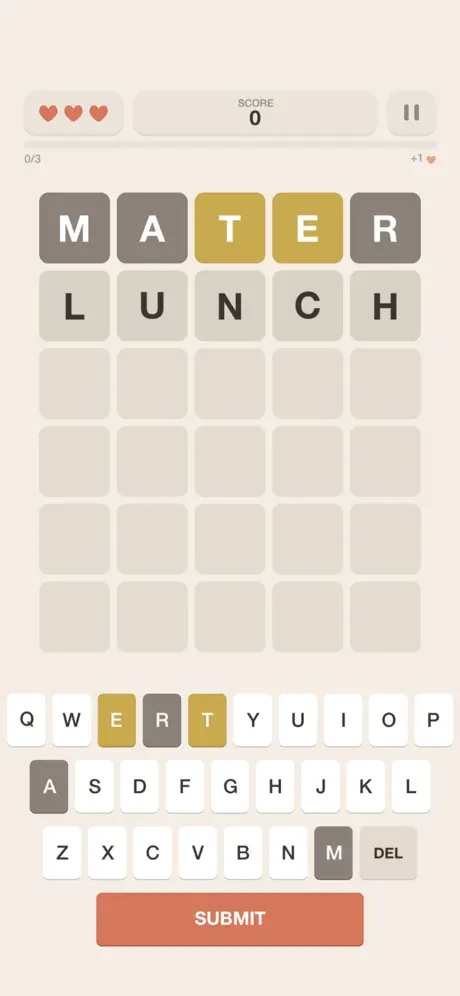 Word Words adaptive difficulty screenshot