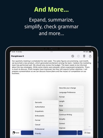 Humanize it - AI Humanizer iPad screenshot