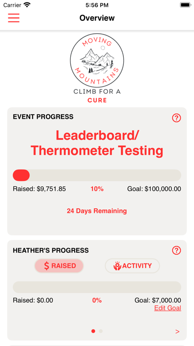CrowdChange Go Fundraise Screenshot