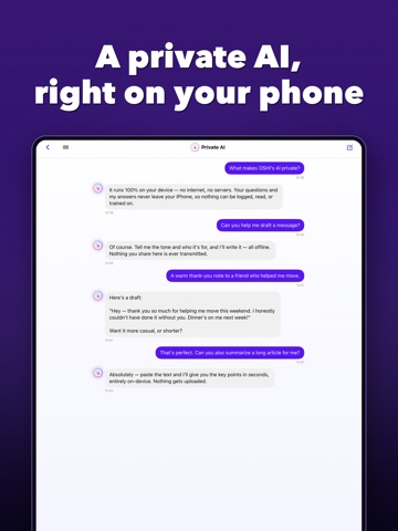 OSHI: Offline Messenger iPad screenshot