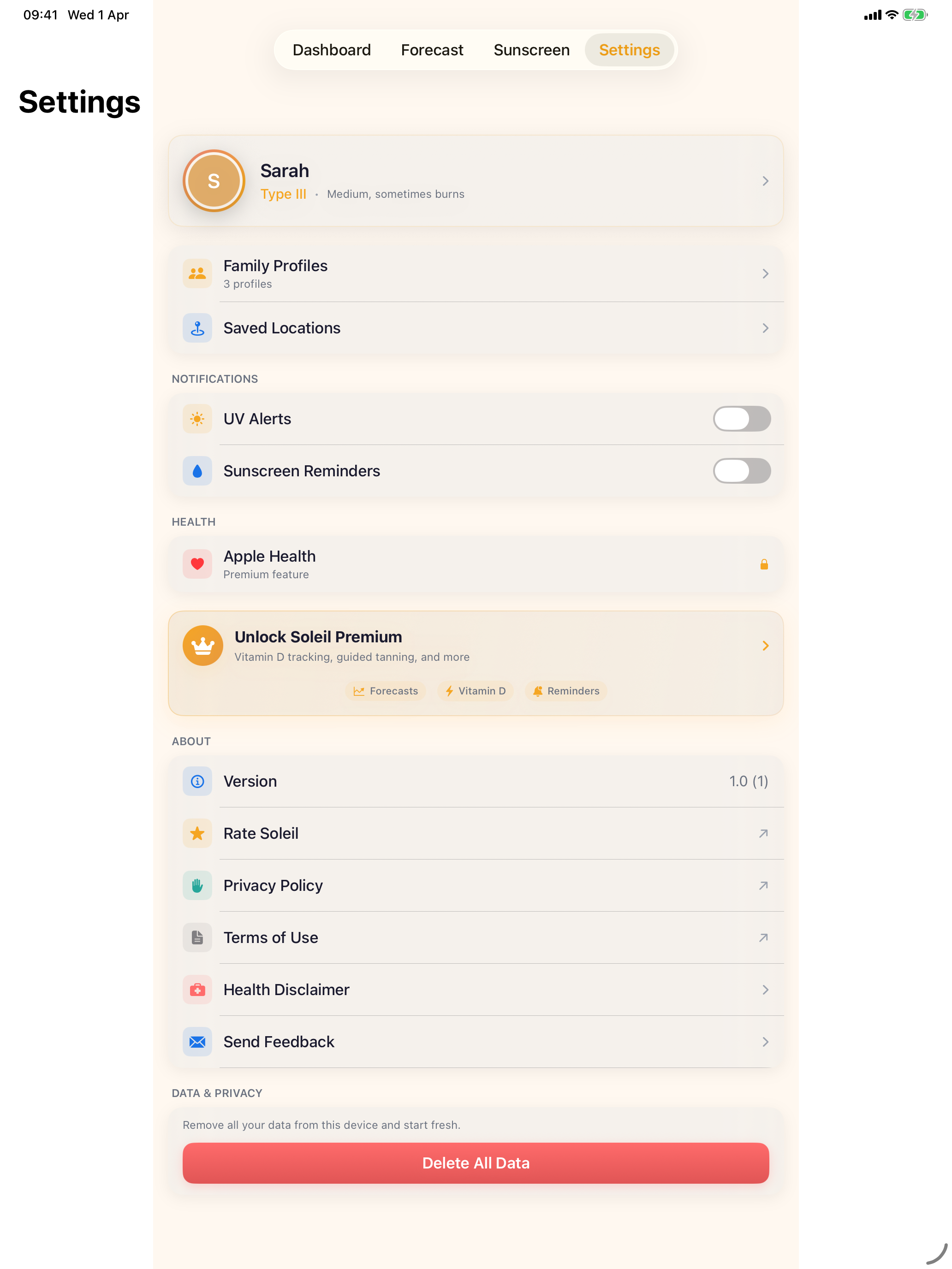 Soleil: UV Index & Sun Safety screenshot 14