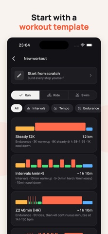 Workout Planner for Garmin iPhone screenshot