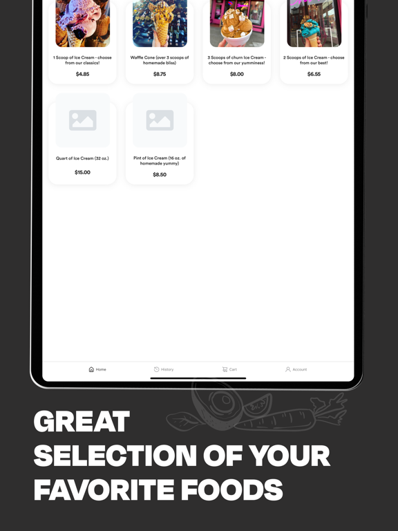 Churn Ordering iPad screenshot 2 - Food & Drink app