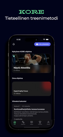 KORE -valmennus screenshot