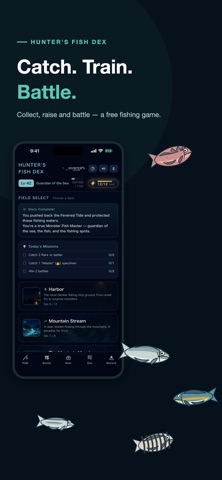 HUNTER'S FISH DEX: Fishing RPG iPhone screenshot