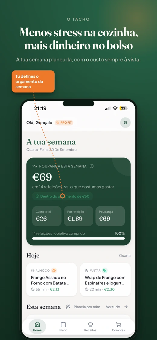 O Tacho: Planeador Semanal screenshot 1