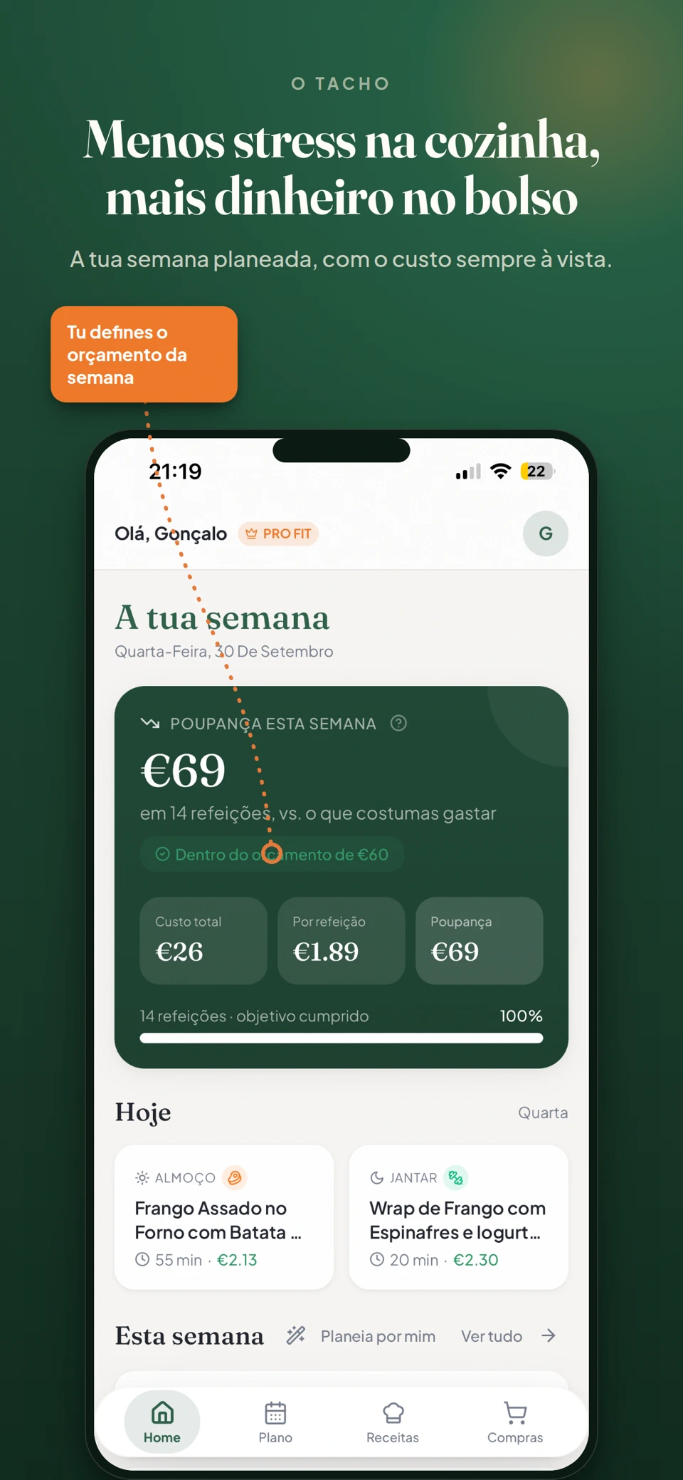 O Tacho: Planeador Semanal screenshot