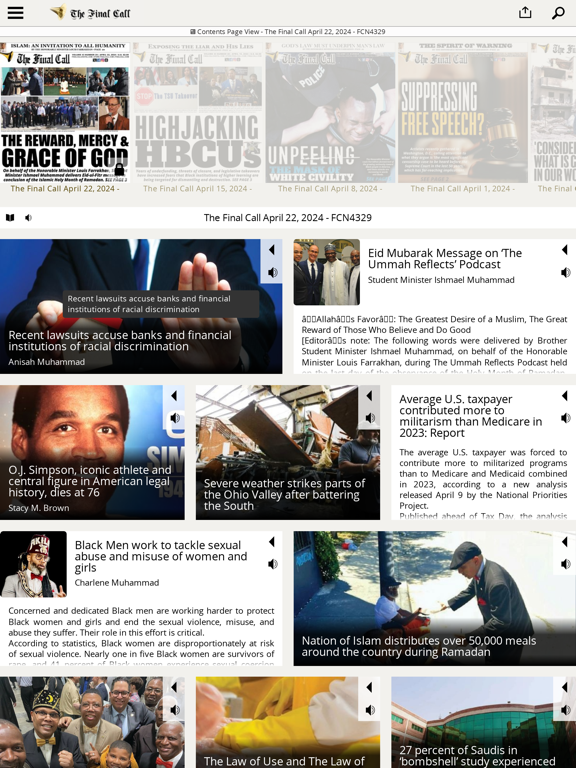 The Final Call iPad screenshot 6 - News app