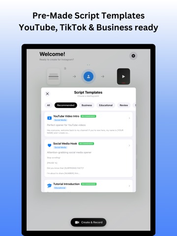 Teleprompter: For Video Record iPad screenshot