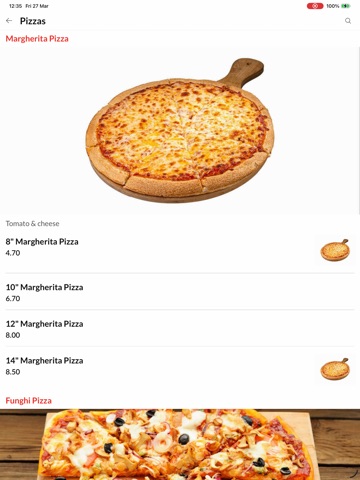 Marino's Pizza iPad screenshot