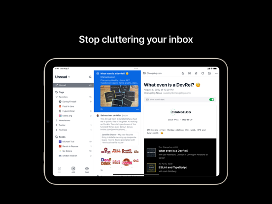 Feedbin iPad screenshot 4 - News app