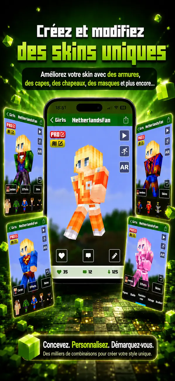 Screenshot #2 pour Skins pour Minecraft IA 3D