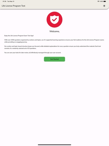 Life License Program Exam Test iPad screenshot
