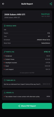 GearsTrack - Build Tracker screenshot
