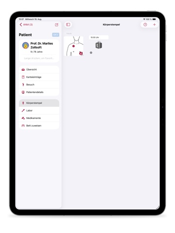 tomedo Praxissoftware iPad screenshot