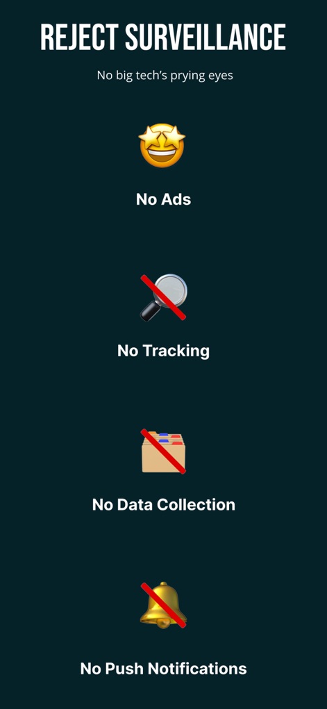 Organic Maps・Maps & Navigation - The app prioritizes user privacy, clearly communicating its commitment with assurances of "No Ads" and the complete absence of "No Tracking" or data collection.