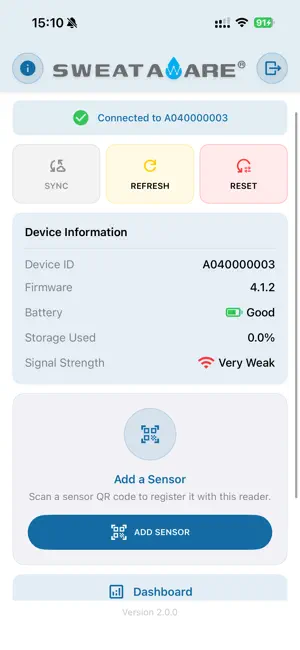 SWEAT AWARE screenshot 2