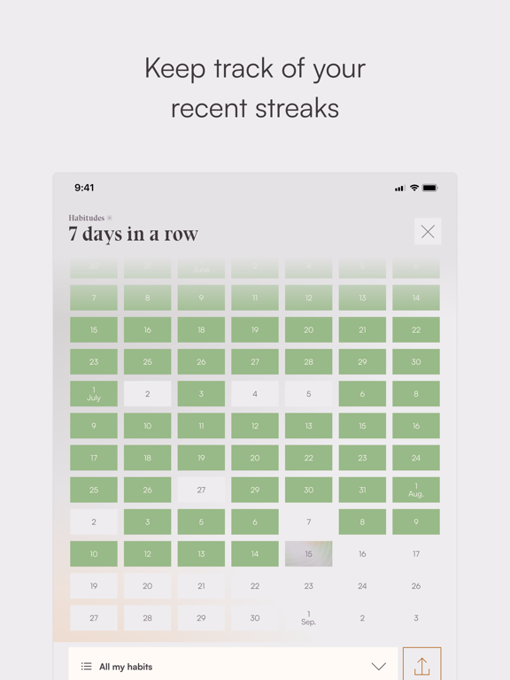 Habitudes, daily habit tracker iPad screenshot 5 - Lifestyle app