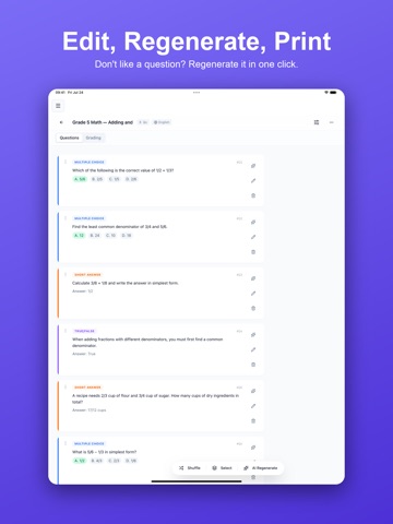 LessonPrint iPad screenshot