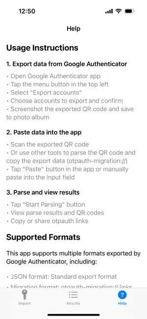 MFA Exporter screenshot 3