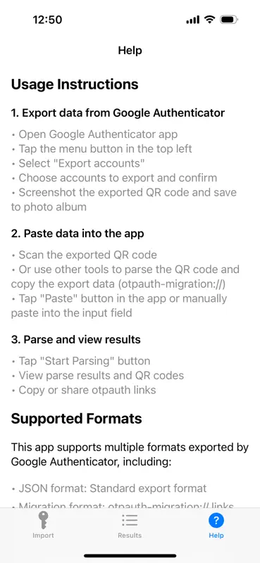 MFA Exporter screenshot 3 of 3