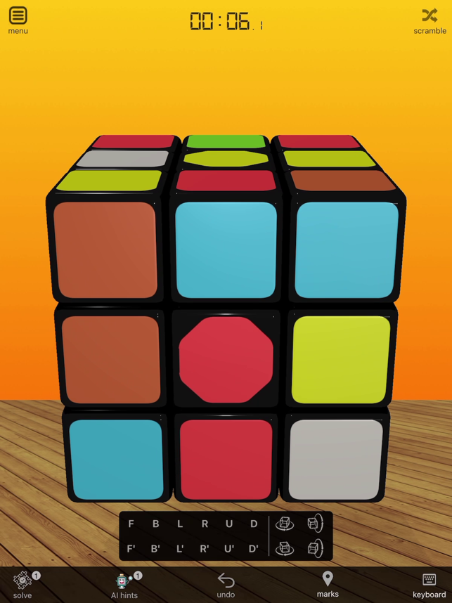 Tangkapan Layar Pemecah Kubus Rubik 3D