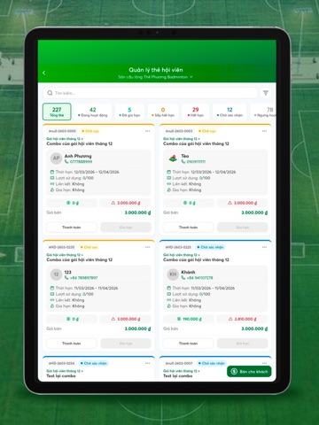 ALOBO - Quản lý sân thể thao iPad screenshot